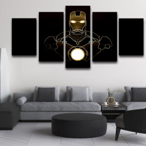Mörk bild av Iron Man från Marvel-universumet